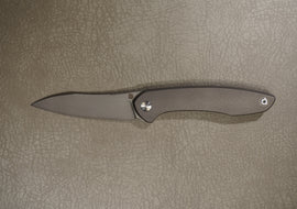 Cheburkov Knife Russian Mini, Steel Elmax, Handle Gray Titanium