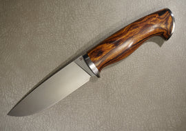 Cheburkov Knife Beam, Steel S90V, Bolster Titanium, Handle Ironwood, Full Length, 240 mm