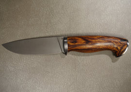 Cheburkov Knife Beam, Steel S90V, Bolster Titanium, Handle Ironwood, Full Length, 240 mm